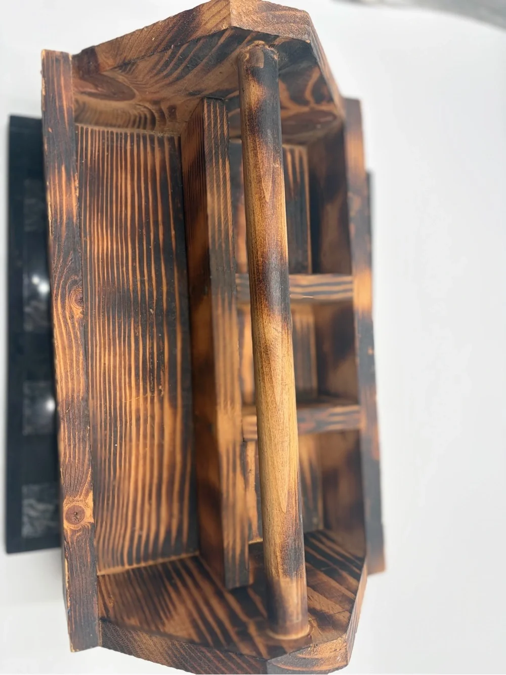 Rustic Wooden Caddy Organizer in Brown - Home Bath